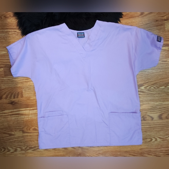 Cherokee Authentic Workwear Purple Scrub Top Size M - Picture 2 of 5